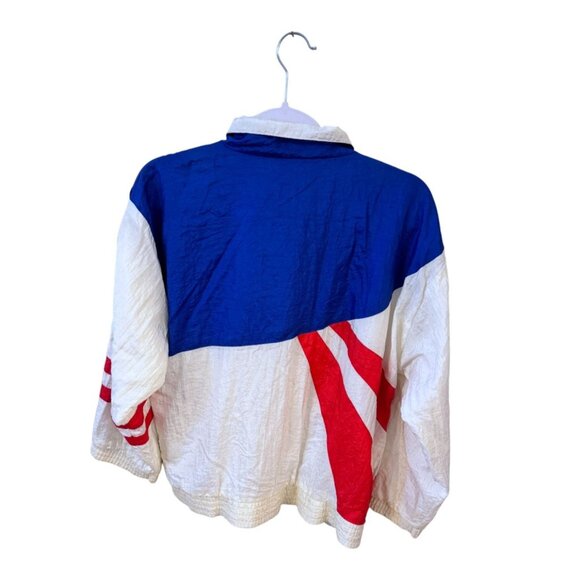 Vintage 1990s Active Exposure Patriotic Windbreaker Jacket Size 1P - Picture 2 of 10